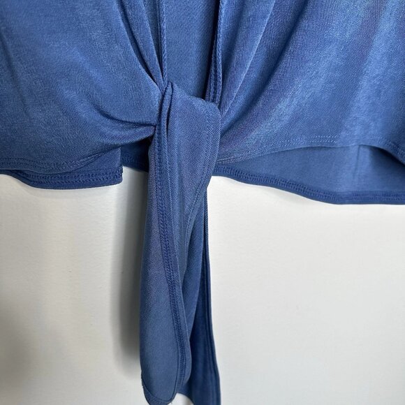 Chicos Travelers Tie Front Hazy Purple Jacket Cardigan Top - Picture 3 of 7